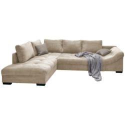 Ecksofa in Kord Beige