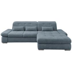 Ecksofa in Chenille Hellblau