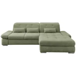 Ecksofa in Chenille Grün