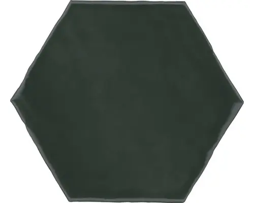 Steingut Wandfliese Artisan 15,0x17,5 cm grün glänzend