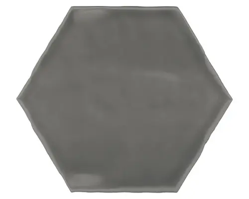 Steingut Wandfliese Artisan 15,0x17,5 cm anthrazit glänzend