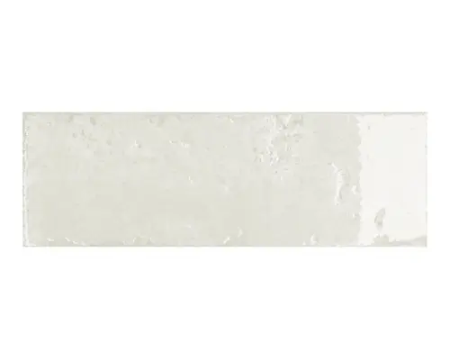 Steingut Wandfliese Alma 10,0x30,0 cm weiß glänzend