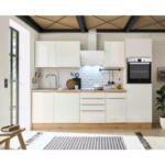 XXXLutz Wels - Ihr Möbelhaus in Wels Küchenblock 280 cm in Weiß, Eiche Artisan, Weiß Hochglanz