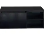 Hornbach Waschbeckenunterschrank Sanox Frozen 3D 43x100x45 cm mit Waschtischplatte und Regal schwarz matt