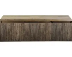 Waschbeckenunterschrank Sanox Frozen 3D 43x140x45 cm mit Waschtischplatte 2 Schubladen charleston