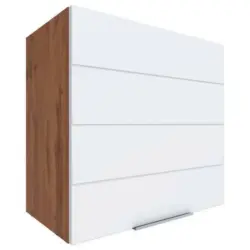 Küchenoberschrank 60/57/34 cm in Weiß, Eiche Wotan