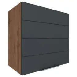 Küchenoberschrank 60/57/34 cm in Grau, Eiche Wotan