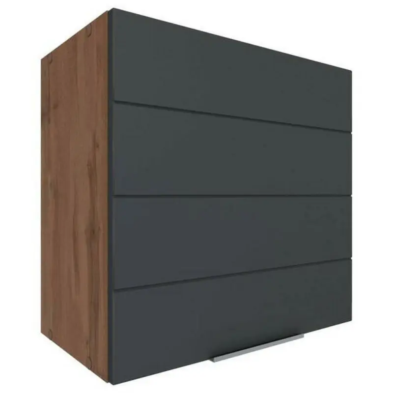 Küchenoberschrank 60/57/34 cm in Grau, Eiche Wotan
