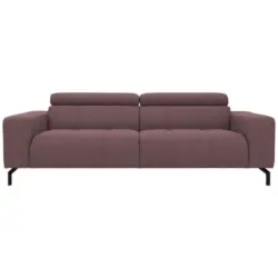 Dreisitzer-Sofa in Webstoff Beere