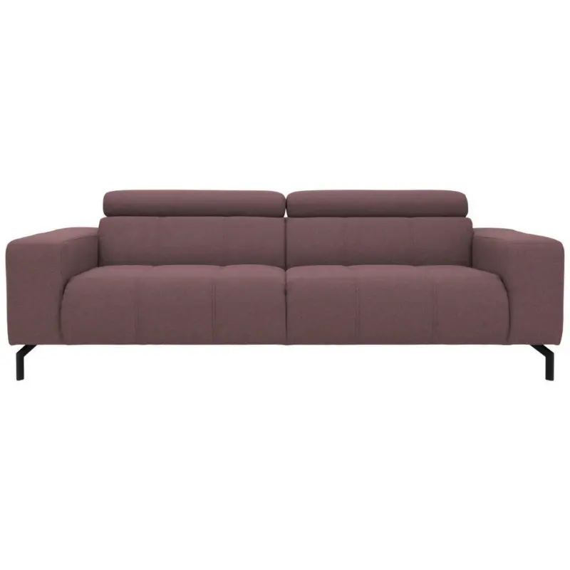 Dreisitzer-Sofa in Webstoff Beere