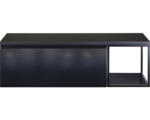 Hornbach Waschbeckenunterschrank Sanox Frozen 3D 43x140x45 cm mit Waschtischplatte und Metallgestell schwarz matt/schwarz
