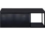 Hornbach Waschbeckenunterschrank Sanox Frozen 3D 43x120x45 cm mit Waschtischplatte und Metallgestell schwarz matt/schwarz