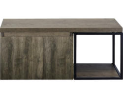 Waschbeckenunterschrank Sanox Frozen 3D 43x100x45 cm mit Waschtischplatte und Metallgestell harbor oak/schwarz