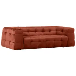 Megasofa in Samt, Flachgewebe Kupferfarben