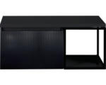 Hornbach Waschbeckenunterschrank Sanox Frozen 3D 43x100x45 cm mit Waschtischplatte und Metallgestell schwarz matt/schwarz