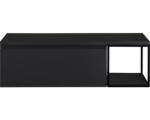 Hornbach Waschbeckenunterschrank Sanox Frozen 43x140x45 cm mit Waschtischplatte und Metallgestell schwarz matt/schwarz
