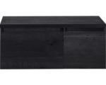 Hornbach Waschbeckenunterschrank Sanox Frozen 43x100x45 cm mit Waschtischplatte black oak