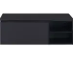 Hornbach Waschbeckenunterschrank Sanox Frozen 43x120x45 cm mit Waschtischplatte und Regal schwarz matt