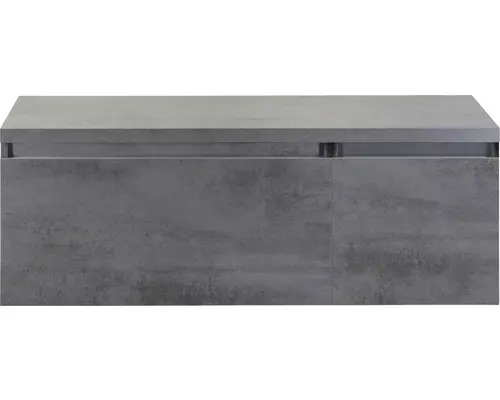 Waschbeckenunterschrank Sanox Frozen 43x120x45 cm mit Waschtischplatte beton anthrazit