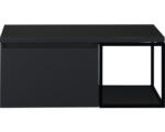 Hornbach Waschbeckenunterschrank Sanox Frozen 43x100x45 cm mit Waschtischplatte und Metallgestell schwarz matt/schwarz