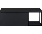 Hornbach Waschbeckenunterschrank Sanox Frozen 43x120x45 cm mit Waschtischplatte und Metallgestell schwarz matt/schwarz