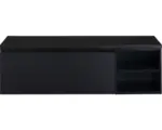 Hornbach Waschbeckenunterschrank Sanox Frozen 43x140x45 cm mit Waschtischplatte und Regal schwarz matt