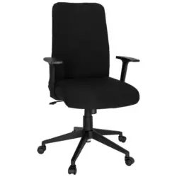 Drehstuhl in Flachgewebe Schwarz