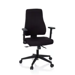 Drehstuhl in Flachgewebe Schwarz