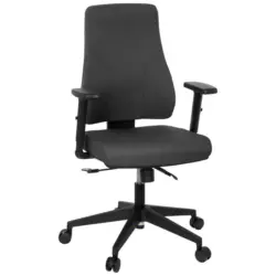 Drehstuhl in Flachgewebe Schwarz, Dunkelgrau