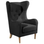 XXXLutz Lauterach - Ihr M&ouml;belhaus bei Bregenz Ohrensessel in Flachgewebe, Leinenoptik Schwarz