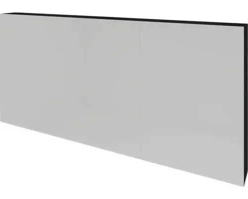 Spiegelschrank Sanox 3-türig 140x13x65 cm schwarz matt