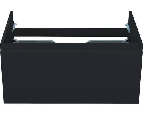 Waschbeckenunterschrank Sanox Frozen 40x80x45 cm ohne Waschbecken schwarz matt