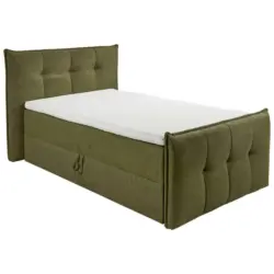 Boxbett 120/200 cm in Olivgr&uuml;n