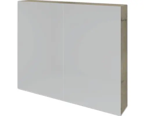 Spiegelschrank Sanox 2-türig 80x12x65 cm französiche Eiche doppelt verspiegelt