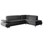 XXXLutz Lauterach - Ihr M&ouml;belhaus bei Bregenz Ecksofa in Flachgewebe, Leinenoptik Anthrazit