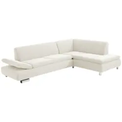 Ecksofa in Struktur Creme