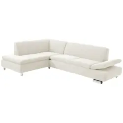 Ecksofa in Struktur Creme