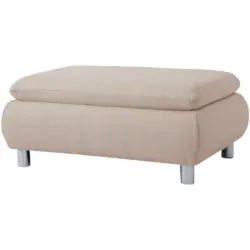 Hocker in Textil Sandfarben