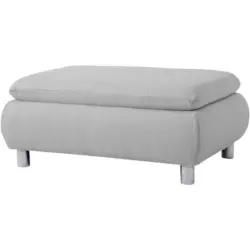 Hocker in Textil Silberfarben