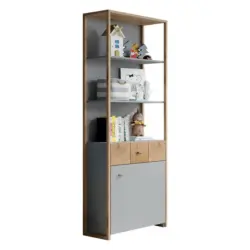 Standregal 65/205/38 cm Grau, Eiche Artisan