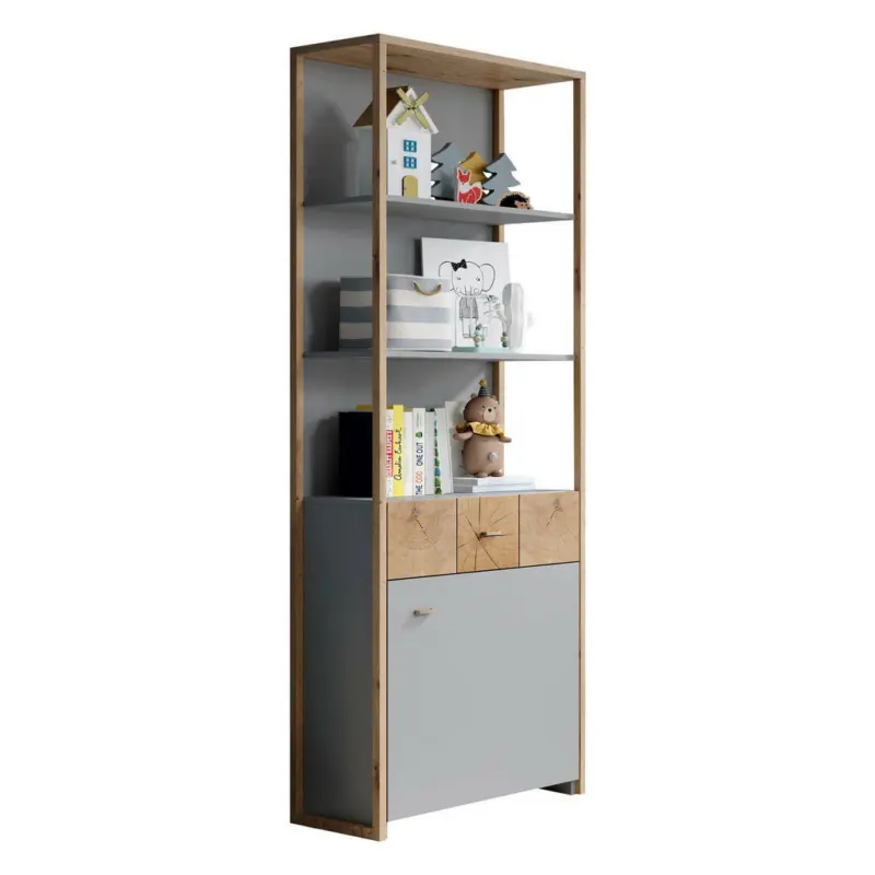 Standregal 65/205/38 cm Grau, Eiche Artisan