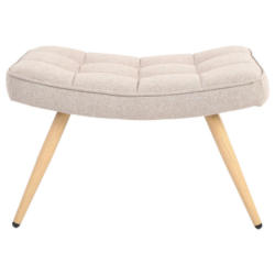 Hocker in Textil, Holzwerkstoff Beige