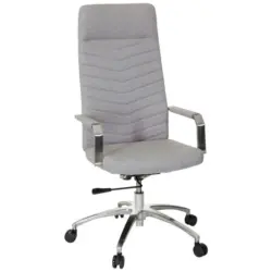 Drehstuhl in Flachgewebe Hellgrau