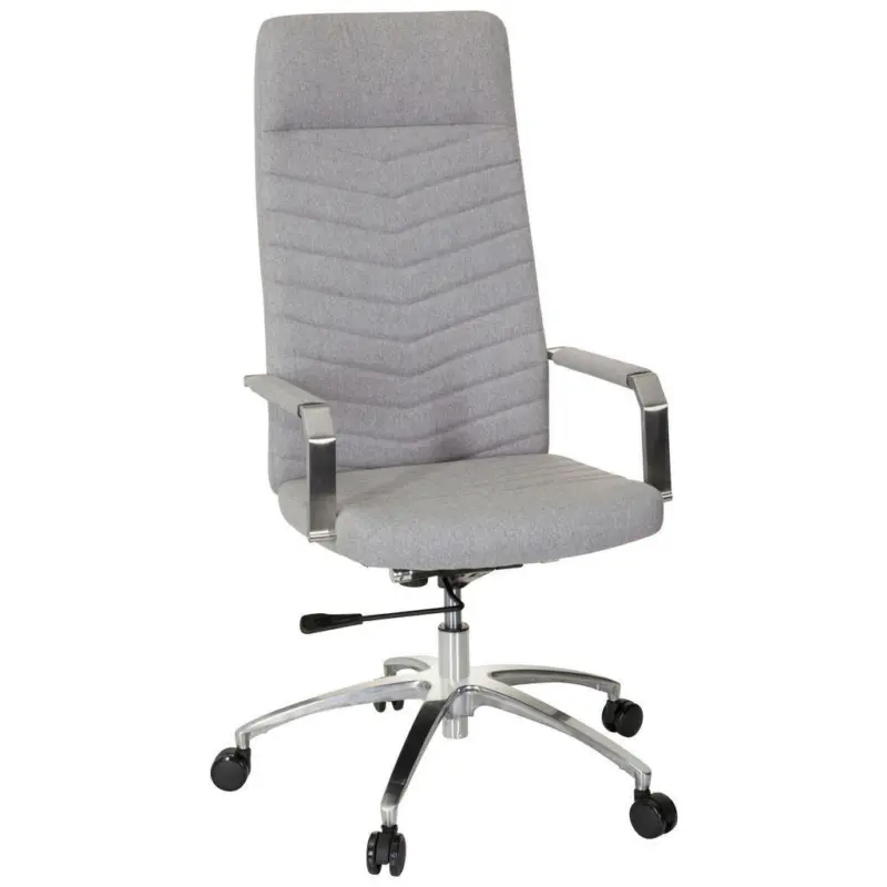 Drehstuhl in Flachgewebe Hellgrau