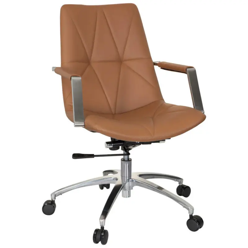 Drehstuhl in Lederlook Braun