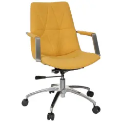 Drehstuhl in Flachgewebe Gelb