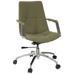 Drehstuhl in Flachgewebe Grün