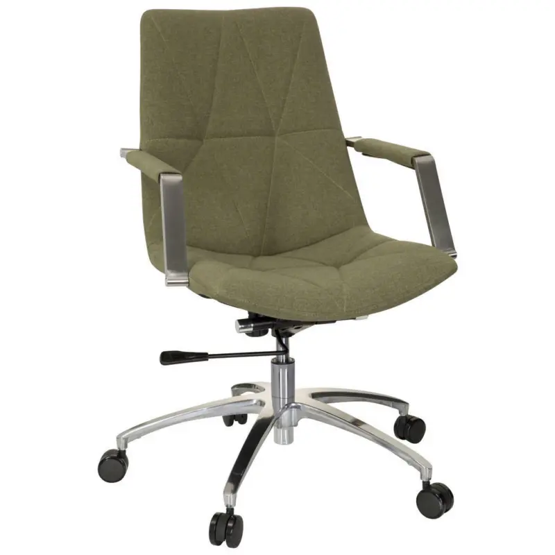 Drehstuhl in Flachgewebe Grün