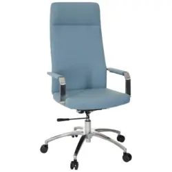 Drehstuhl in Flachgewebe Hellblau