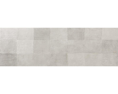 Steingut Dekorfliese Oyster 33,3x100,0 cm grau matt rektifiziert